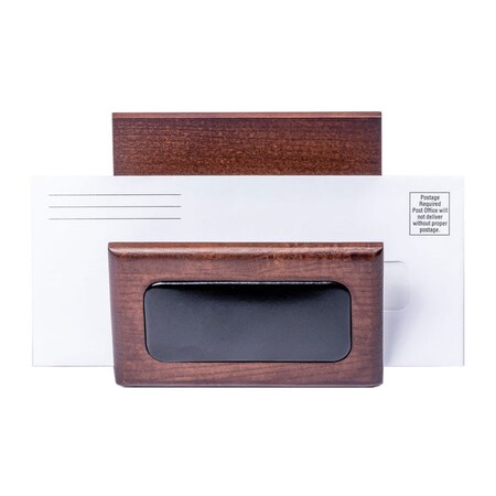 Dacasso Walnut & Leather Letter Holder AG-8408